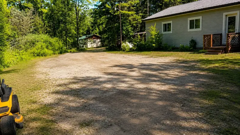Large parking area for trucks trailers and ORV trips at Milligan Vacation Homes